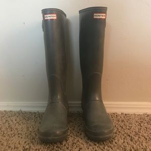 Matte Grey Hunter Boots